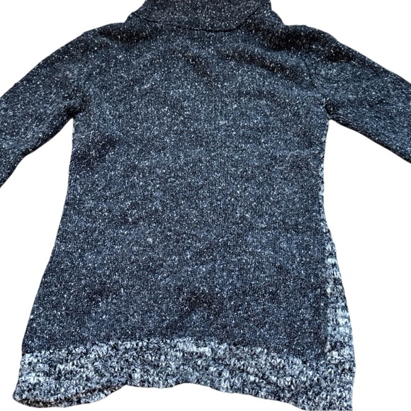 BKE Charcoal Tweed Wool Blend Y2K Motto Military Style Cardigan Cozy Sweater - Picture 11 of 12